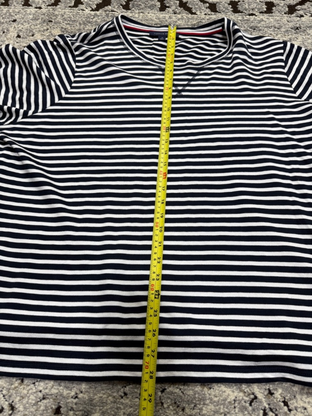 Tommy Hilfiger Striped Shirt Women's 3X Nautical Preppy Ruffle Sleeve Pullover - Picture 10 of 14